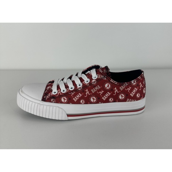 Alabama Roll Tide Canvas Lace Up Tennis Shoes Cap Toe Foco Womens 7 Mens 5.5 - Picture 5 of 11